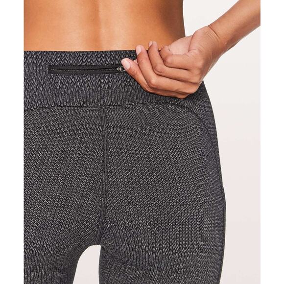 LULULEMON Speed Up Tight 28" Sz 4 Power Luxtreme Variegated Knit lack Heathered - Picture 6 of 12